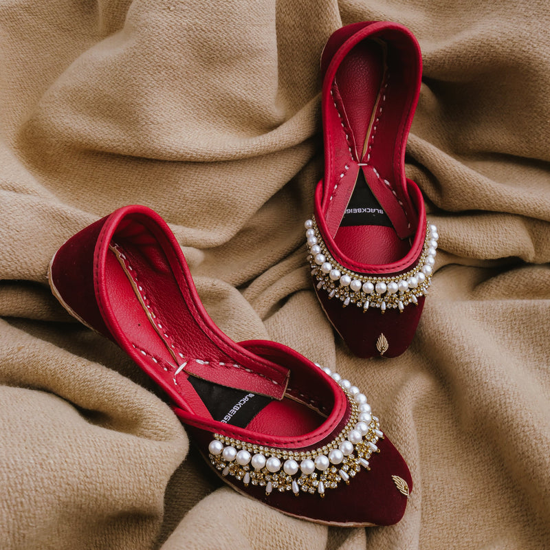 Maroon Khussa Inner BlackBeiger Premium Footwear Brand