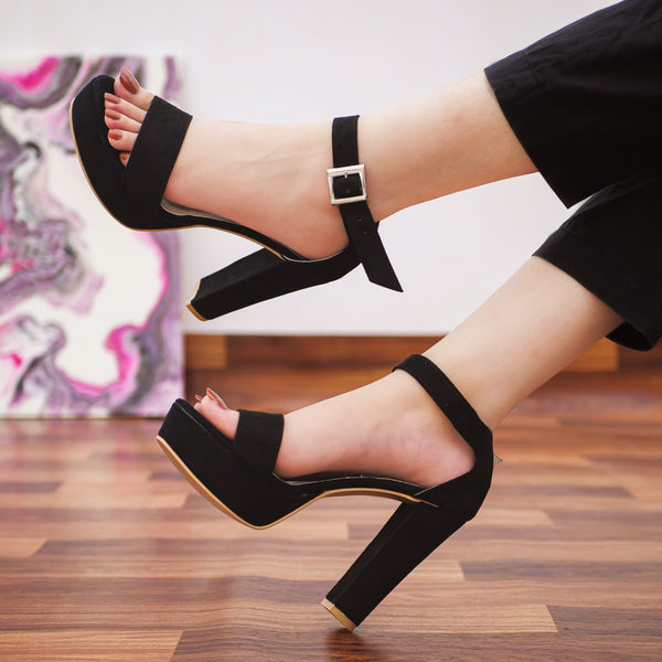 Heels BlackBeiger Premium Footwear Brand