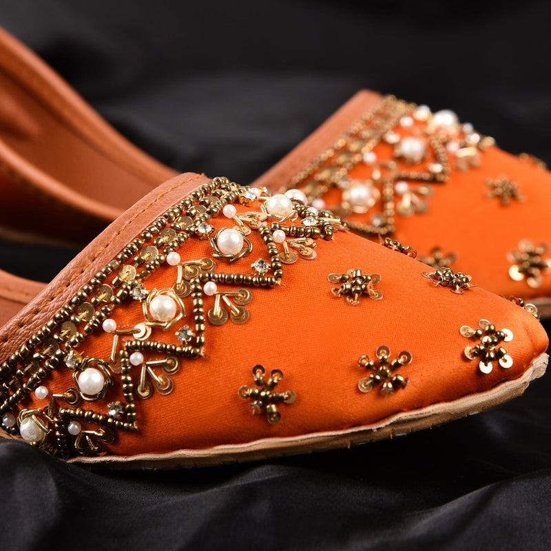 Zora Khussa orange BlackBeiger Premium Footwear Brand
