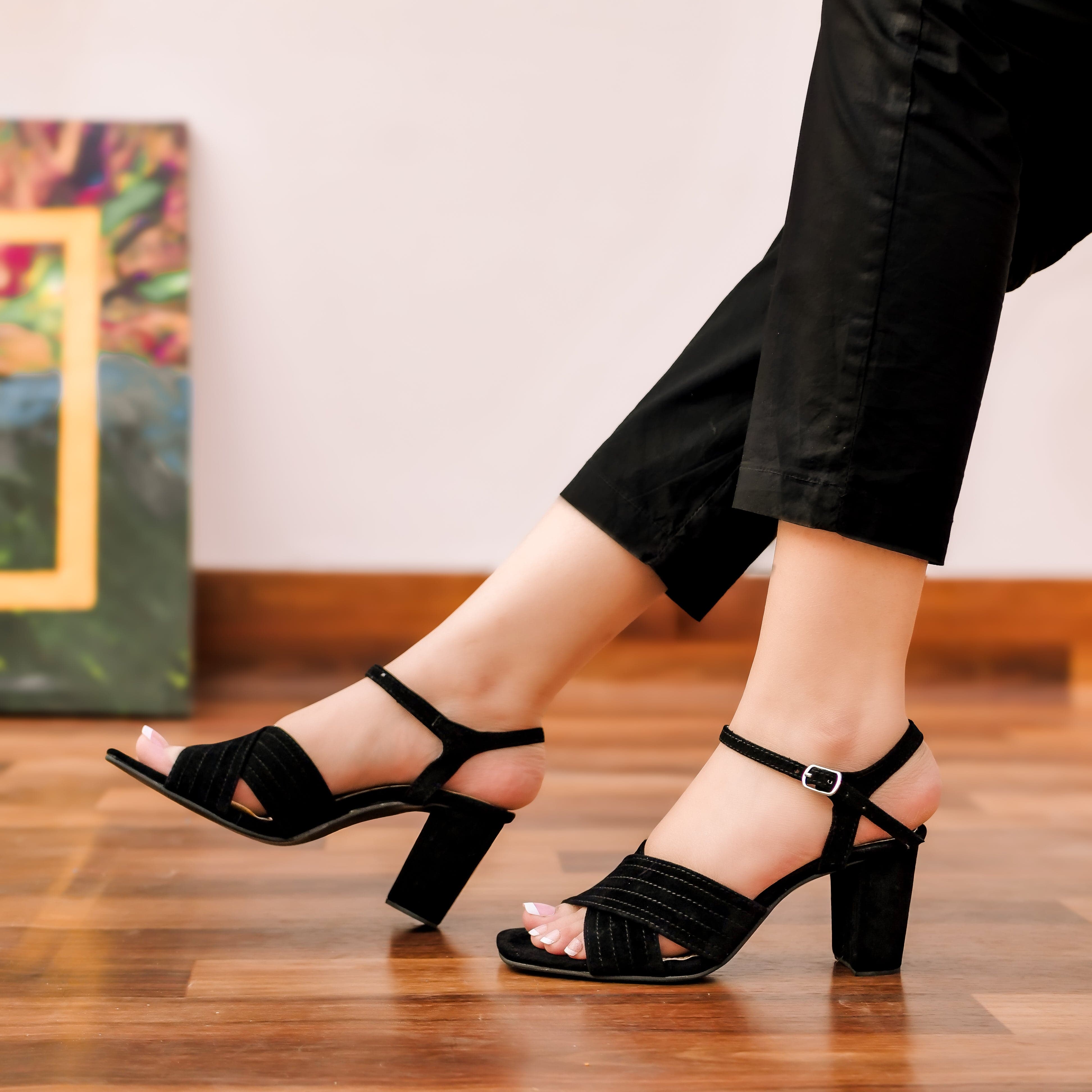 Black Block Heel